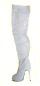 Preview: Crotch Plateau Overknee High Heels weiß